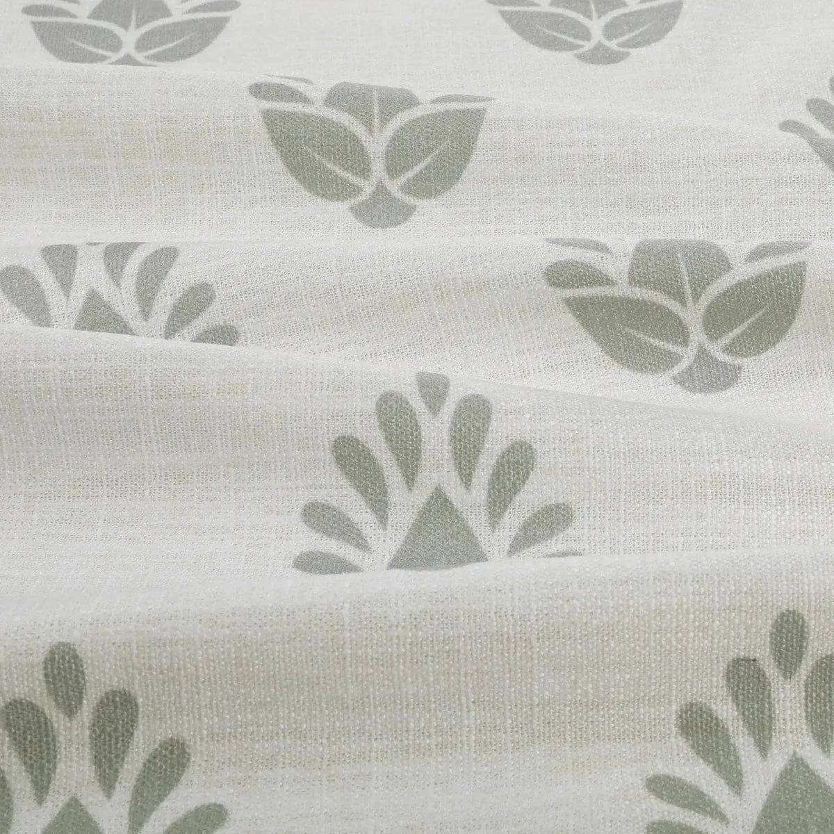 Stefana Silber x TWOPAGES Graphic Printed Linen Blend Pleated Curtains