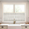 Stefana Silber x TWOPAGES Graphic Printed Linen Pleated Cafe Curtains