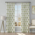 Stefana Silber x TWOPAGES Graphic Printed Linen Blend Pleated Curtains
