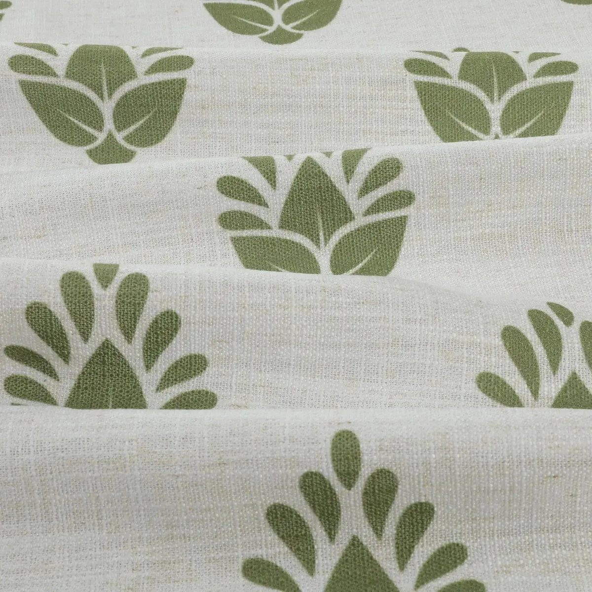 Stefana Silber x TWOPAGES Graphic Printed Linen Blend Pleated Curtains