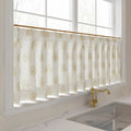 Stefana Silber x TWOPAGES Graphic Printed Linen Pleated Cafe Curtains