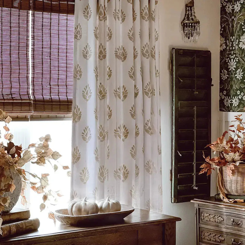 Stefana Silber x TWOPAGES Graphic Printed Linen Soft Top Curtains