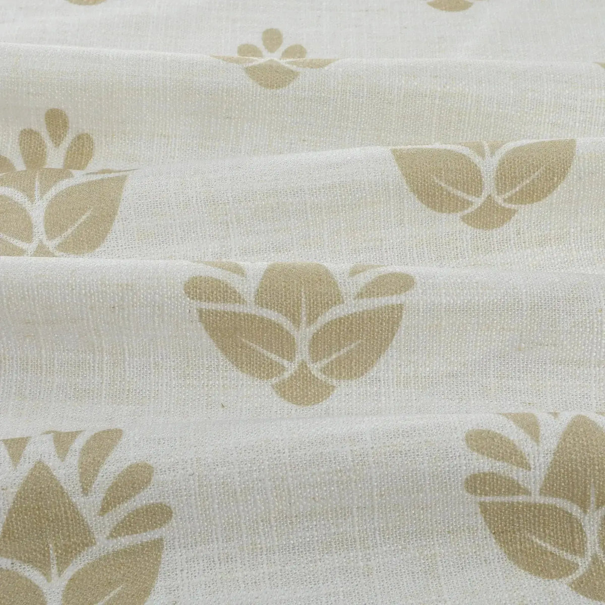 Stefana Silber x TWOPAGES Graphic Printed Linen Blend Pleated Curtains