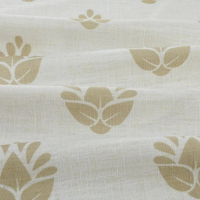 Stefana Silber x TWOPAGES Graphic Printed Linen Blend Pleated Curtains