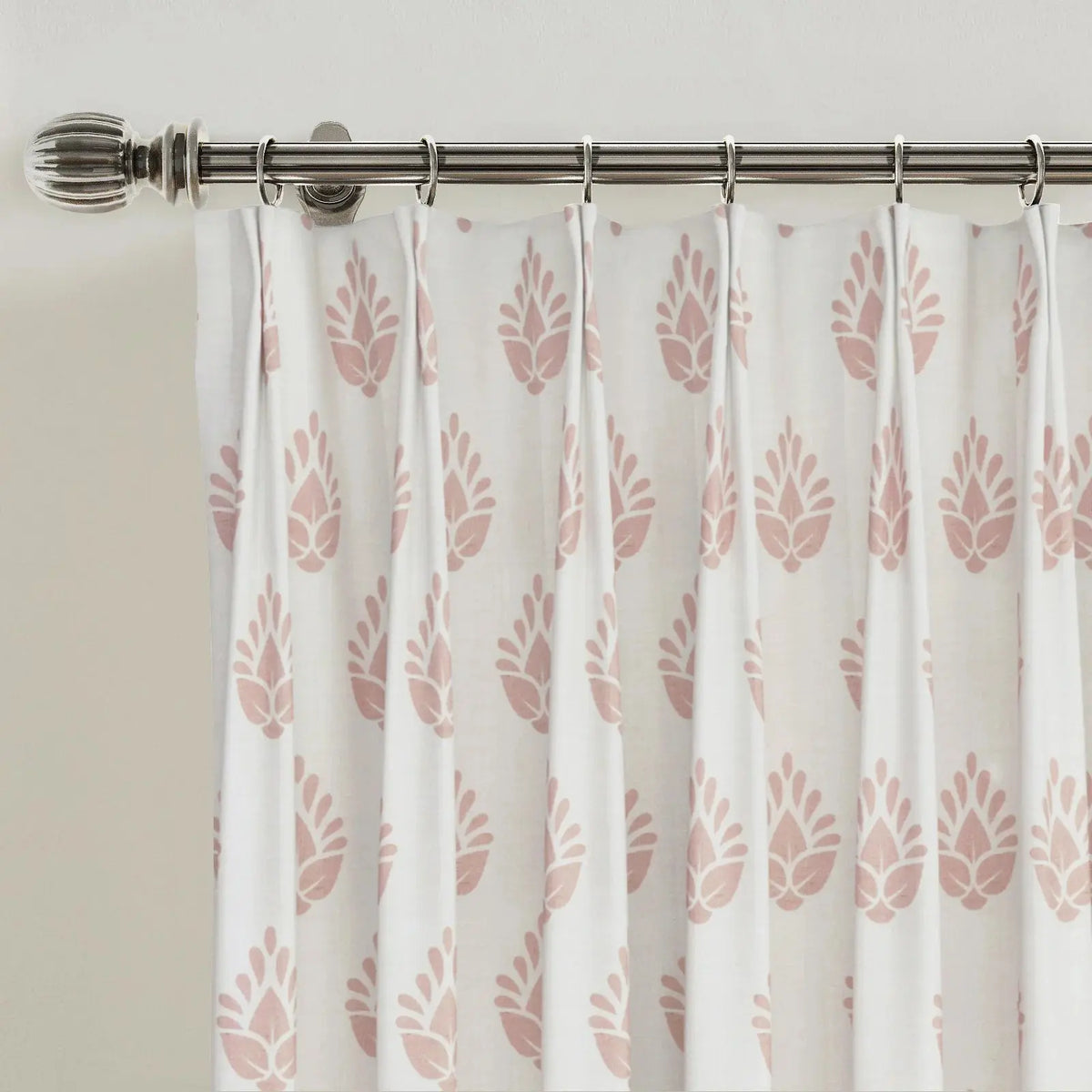 Stefana Silber x TWOPAGES Graphic Printed Linen Blend Pleated Curtains