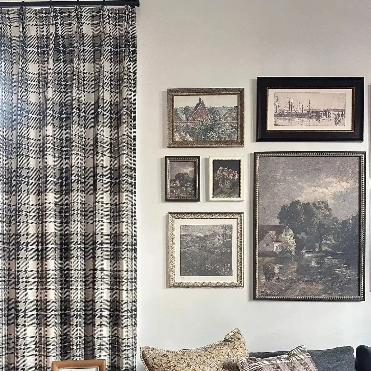 Sara Le x TWOPAGES Vintage Printed Linen Pleated Curtains