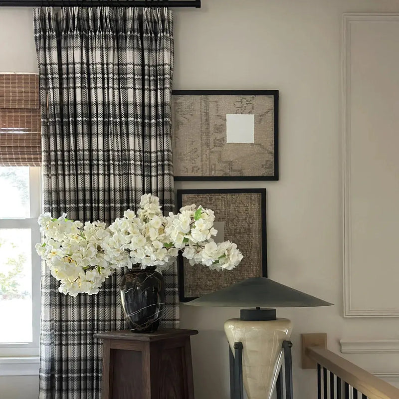 Sara Le x TWOPAGES Vintage Printed Linen Pleated Curtains