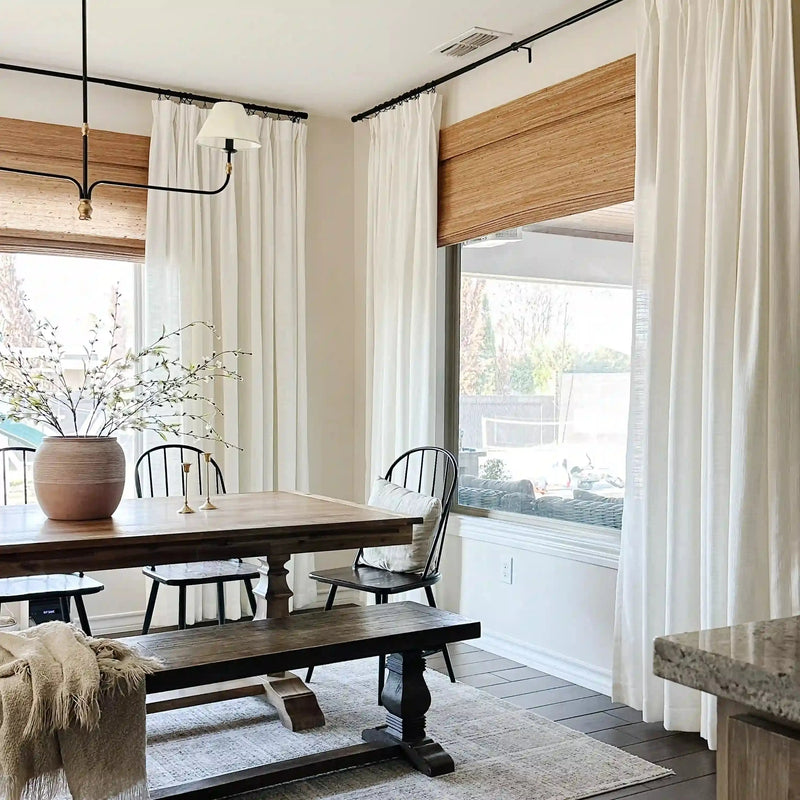 Lay Natural Jute Bamboo Woven Blind - Bark