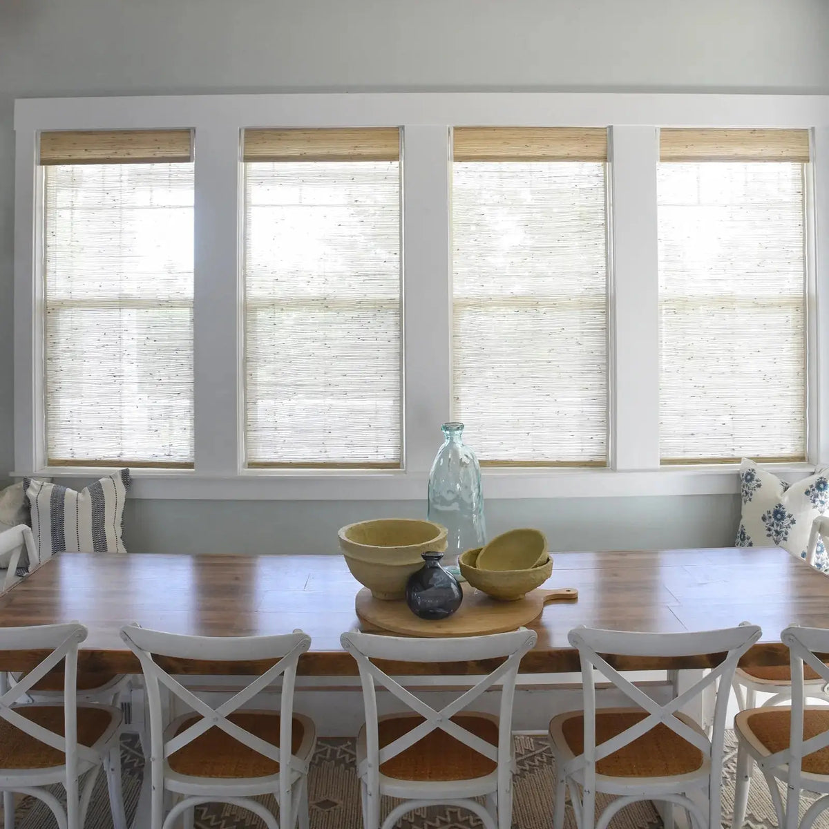 Lay Natural Ramie Bamboo Woven Blind - Beige