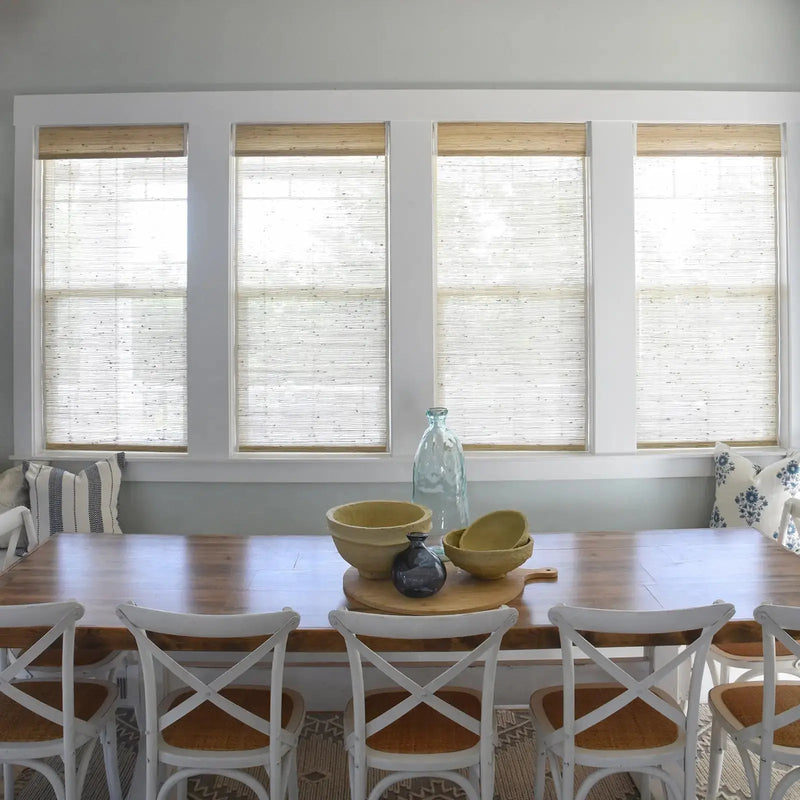 Lay Natural Ramie Bamboo Woven Blind - Beige