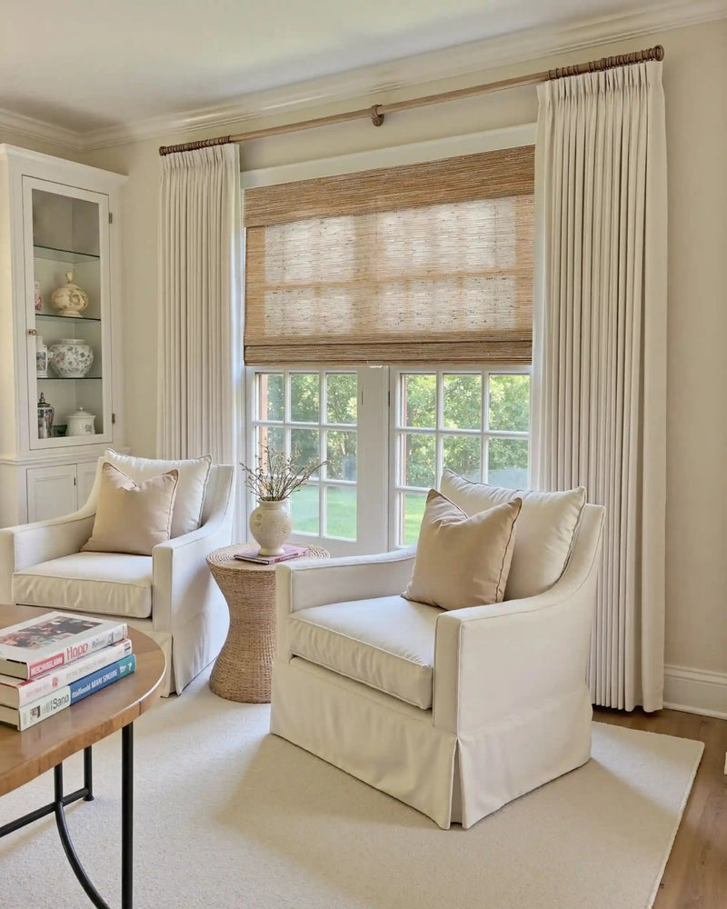 Smart Motorised Window Woven Bamboo Blinds