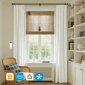 Smart Motorised Window Woven Bamboo Blinds
