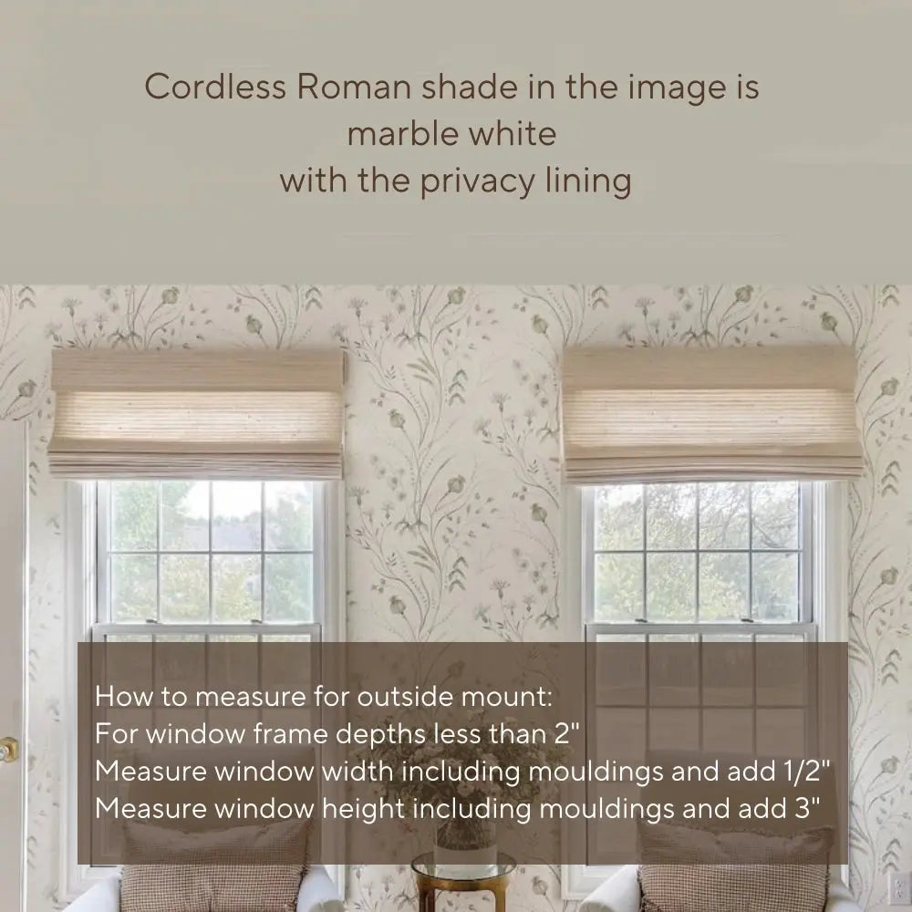 Lay Natural Paper Bamboo Woven Blind - Marble White