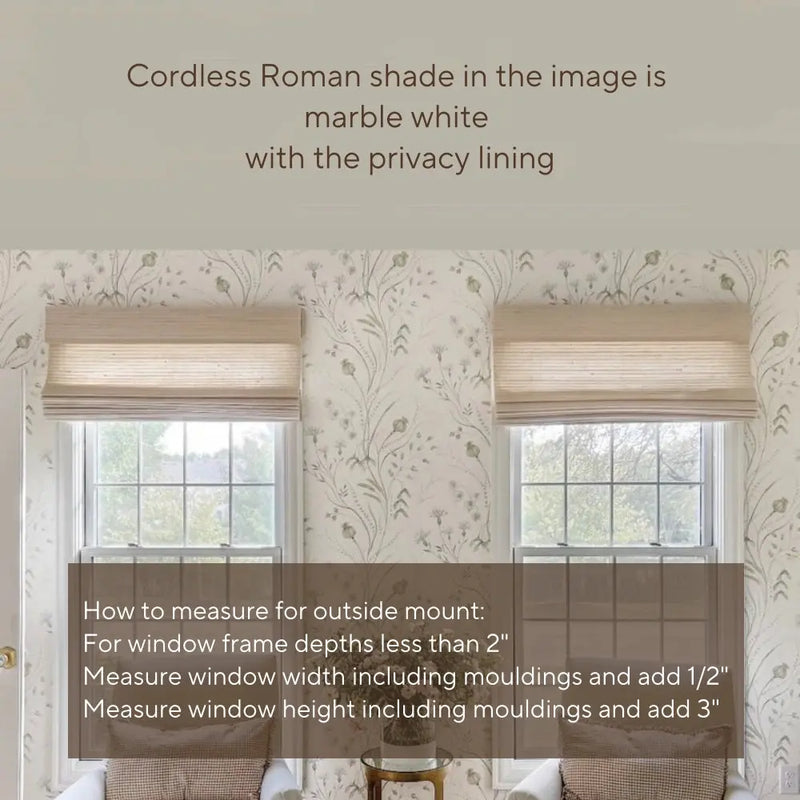 Lay Natural Paper Bamboo Woven Blind - Marble White