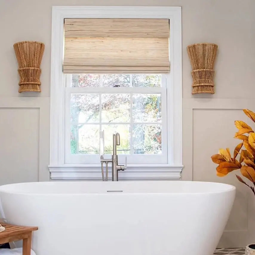 Rae Natural Ramie Jute Woven Wood Blinds - Series D