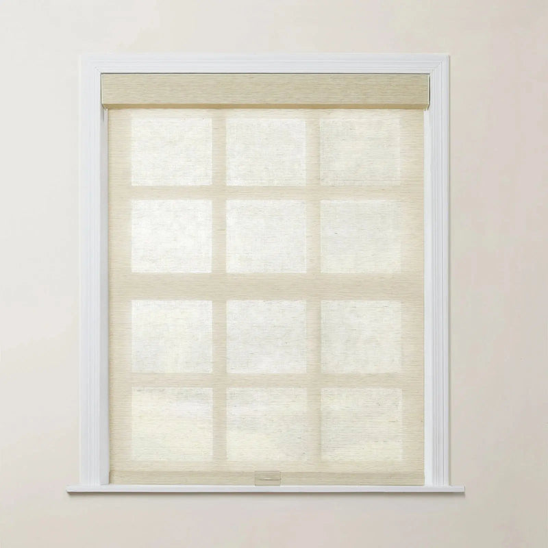 Rae Natural Jute Woven Wood Roller Blinds Cordless
