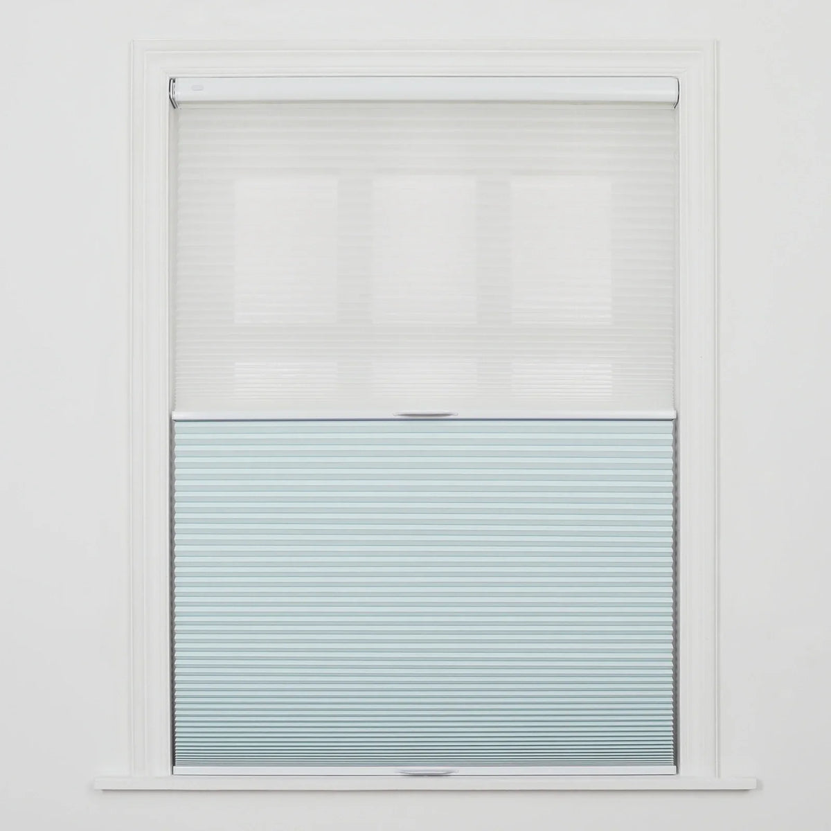 Aura No-Drill Day Night Blockout Cellular Window Blinds Cordless