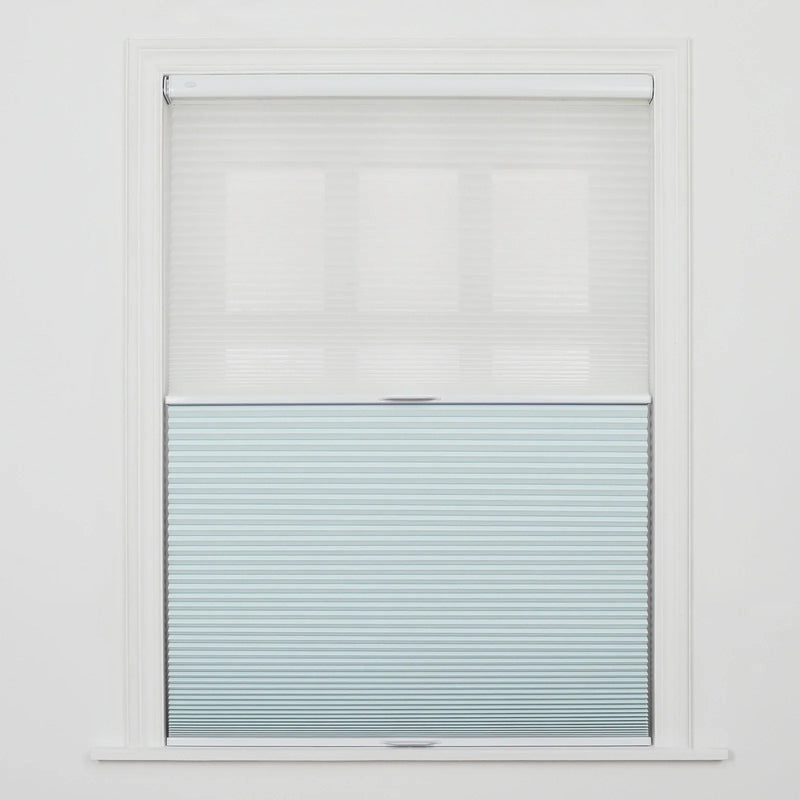 Aura No-Drill Day Night Blockout Cellular Window Blinds Cordless