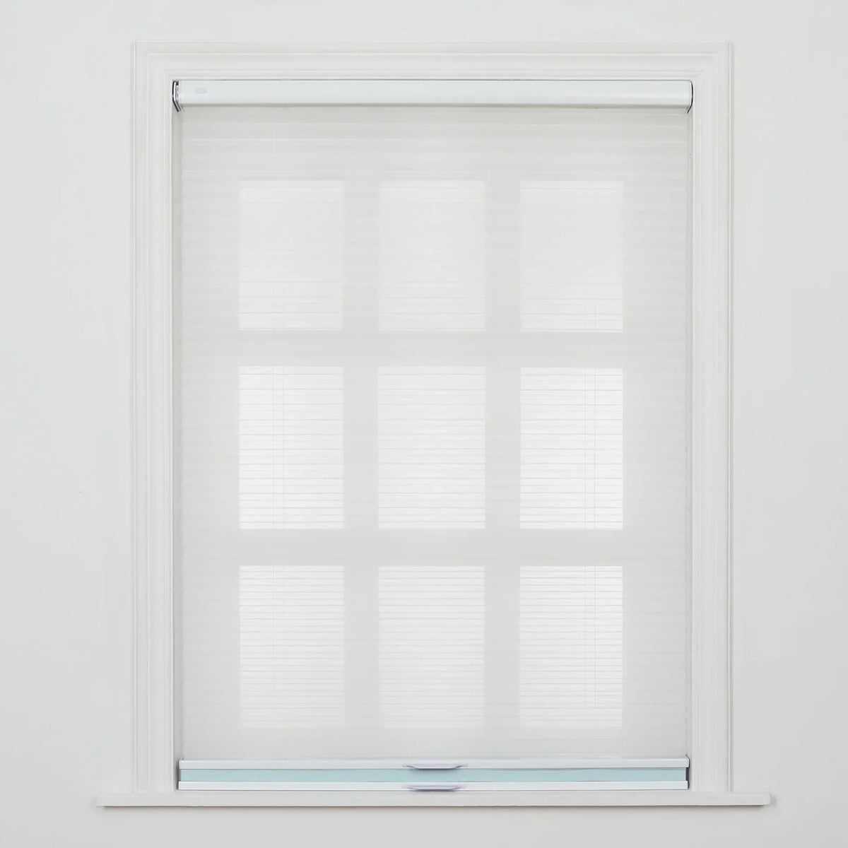 Aura No-Drill Day Night Blockout Cellular Window Blinds Cordless