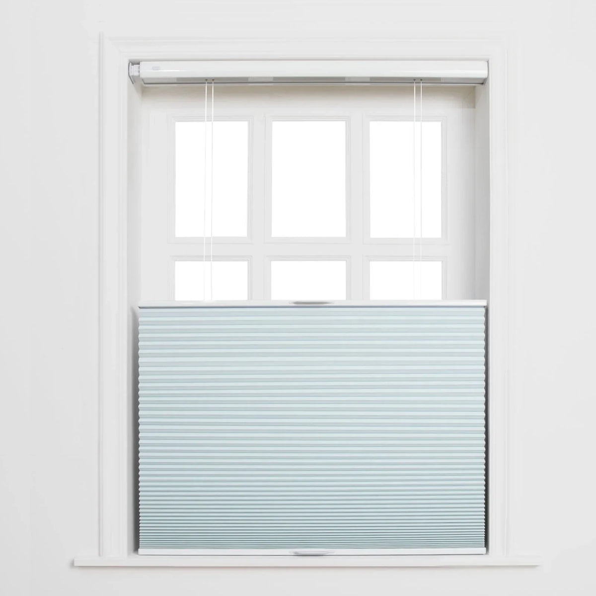 Aura No-Drill Top Down Bottom Up Blockout Cellular Window Blinds Cordless