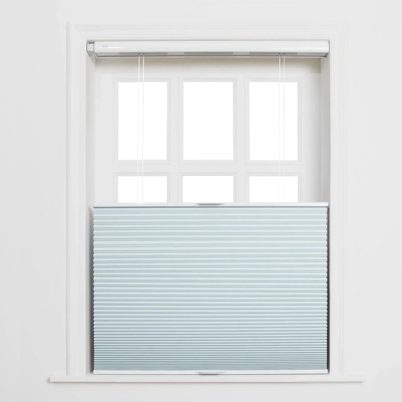 Aura No-Drill Top Down Bottom Up Blockout Cellular Window Blinds Cordless