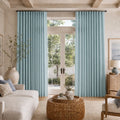 Karin Pure Wool S-fold Curtains with Snap Tape - Cato Traverse Rod