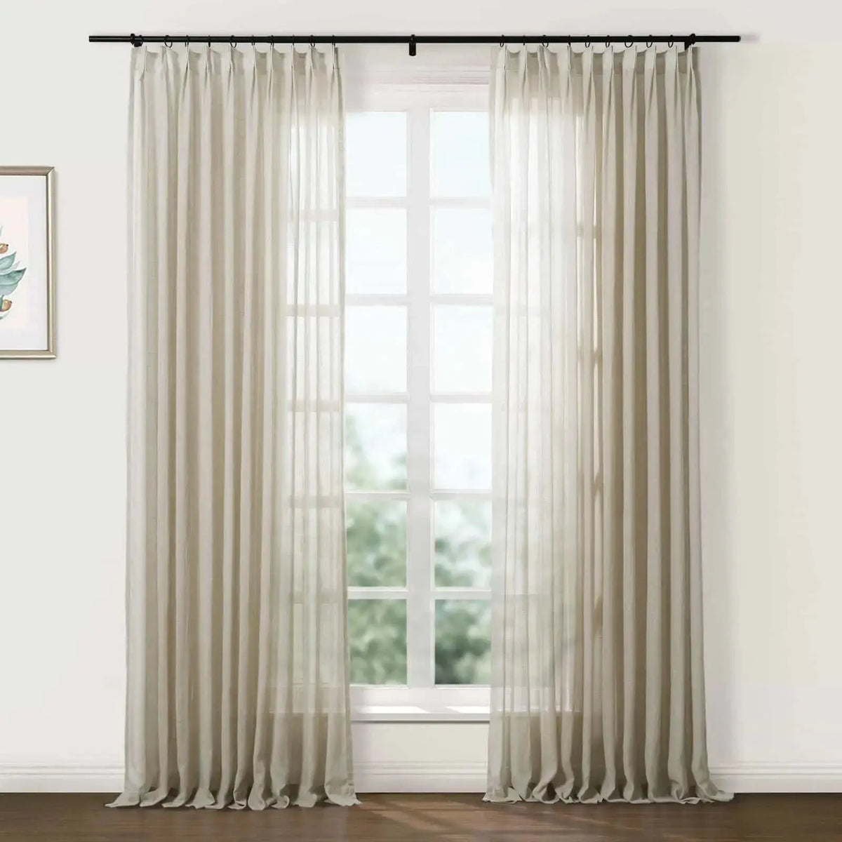 Flynn Airy Lightweight Pleated Sheer Curtain