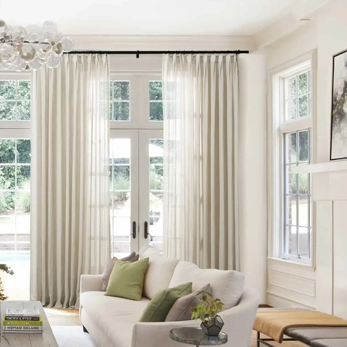 Flynn Airy Lightweight Pleated Sheer Curtain
