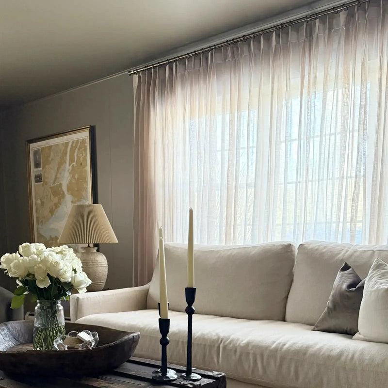 Flynn Airy Lightweight Pleated Sheer Curtain