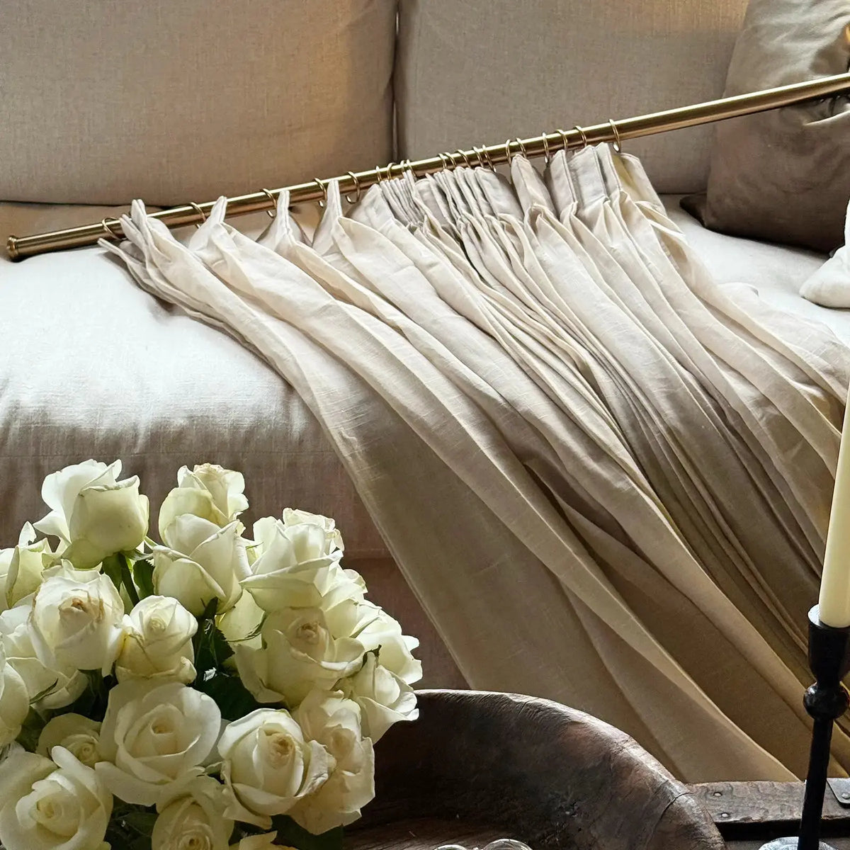 Flynn Airy Lightweight Pleated Sheer Curtain