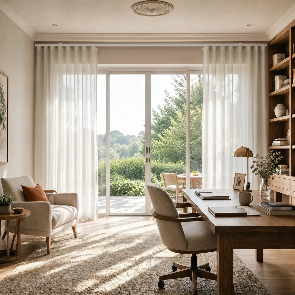 Flynn Sheer S-fold Curtains with Belt Hook - Leo Track