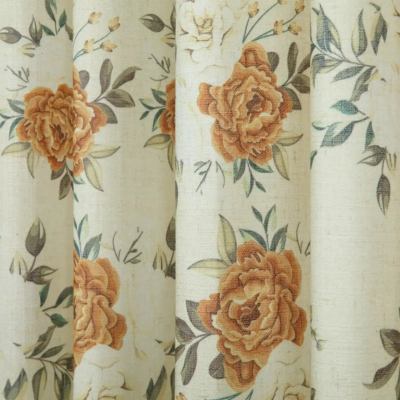 Holly Botanical Boho Pleated Curtains