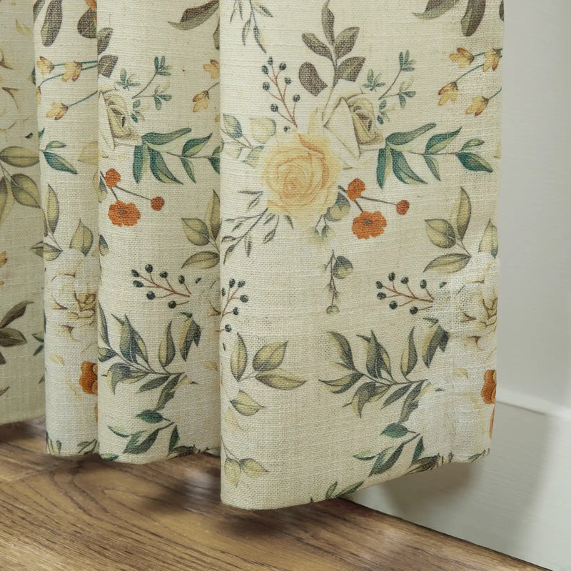 Holly Botanical Boho Pleated Curtains