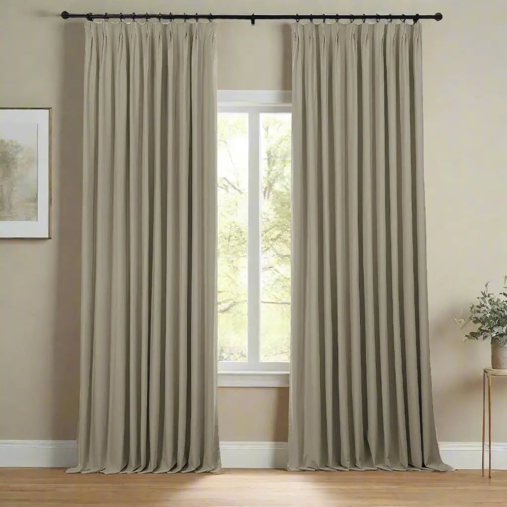 Lila Blockout Pleated Curtains