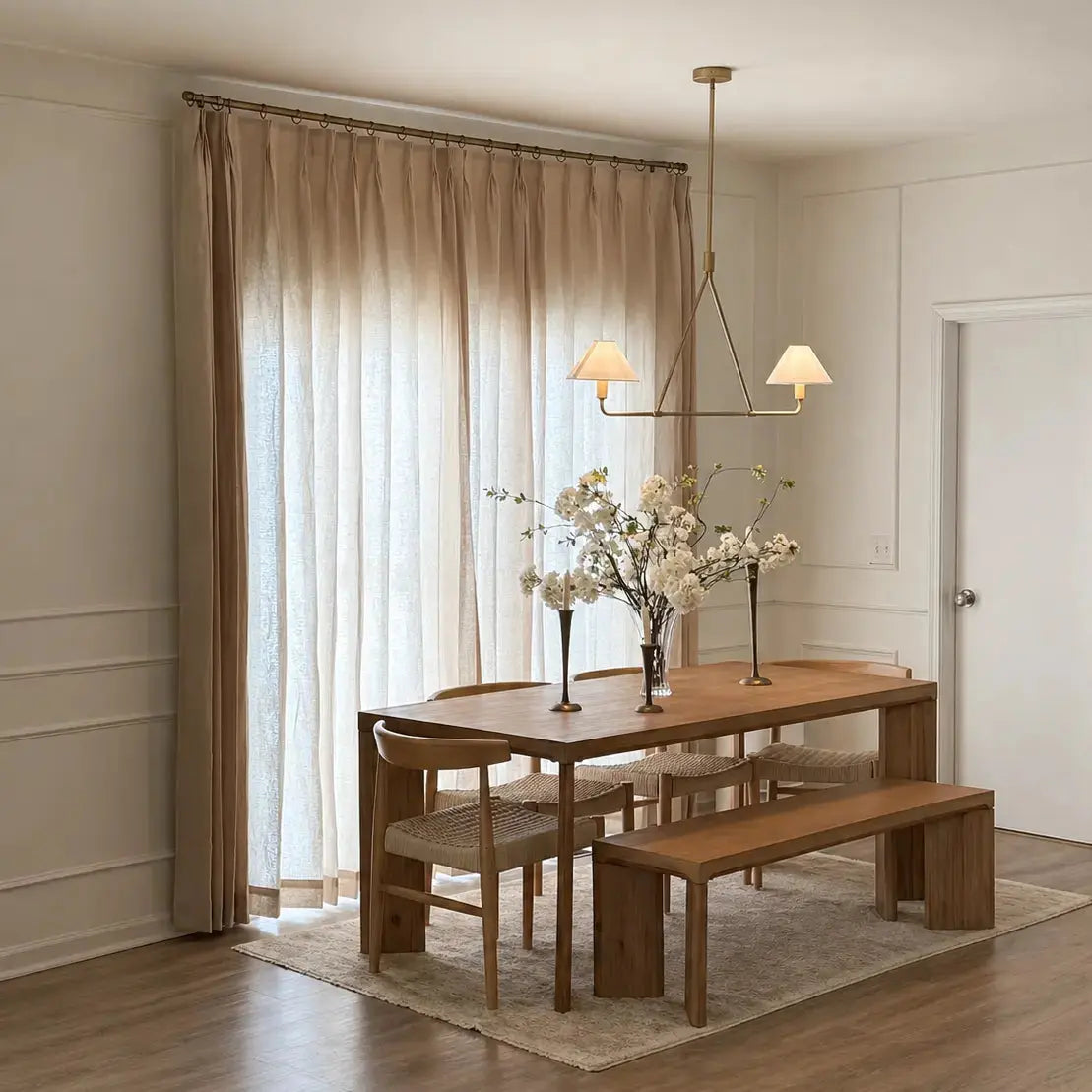 Patti Premium Belgian Linen Pleated Curtains