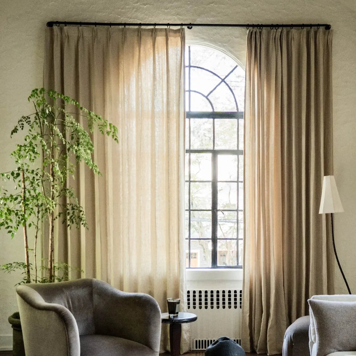 Patti Premium Belgian Linen Pleated Curtains