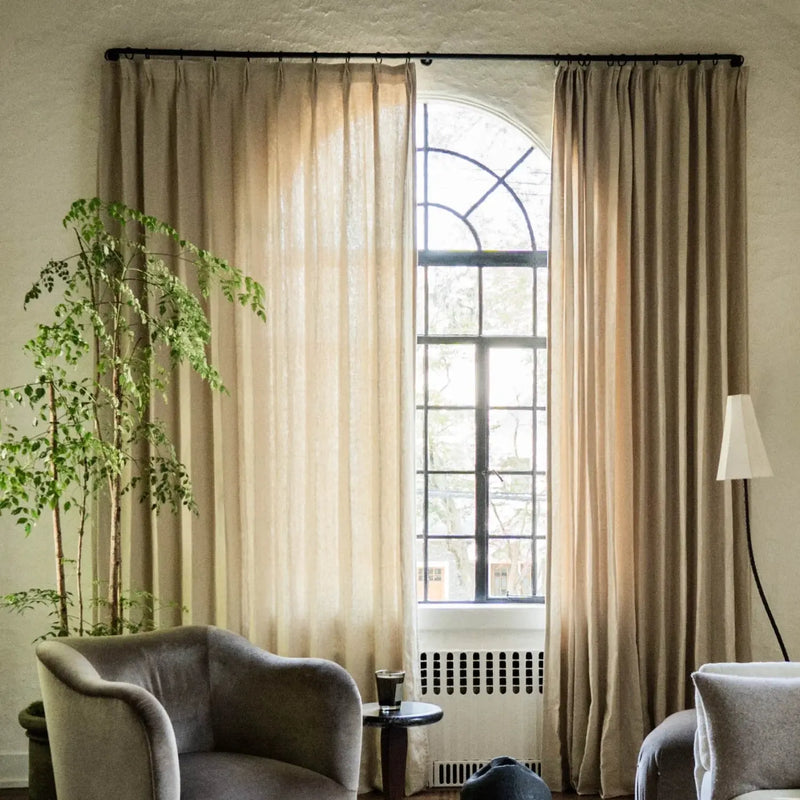 Patti Premium Belgian Linen Pleated Curtains