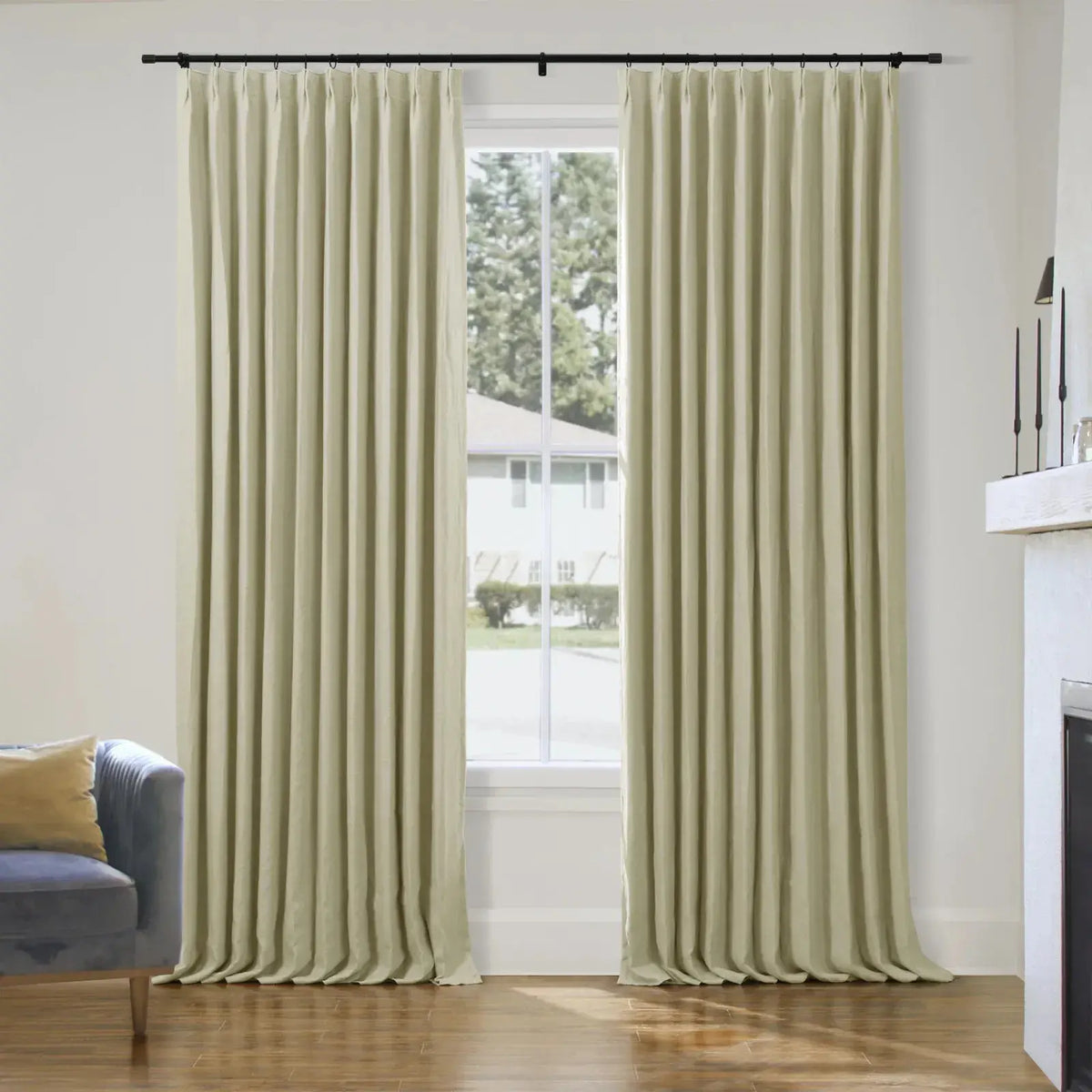 Patti Premium Belgian Linen Pleated Curtains