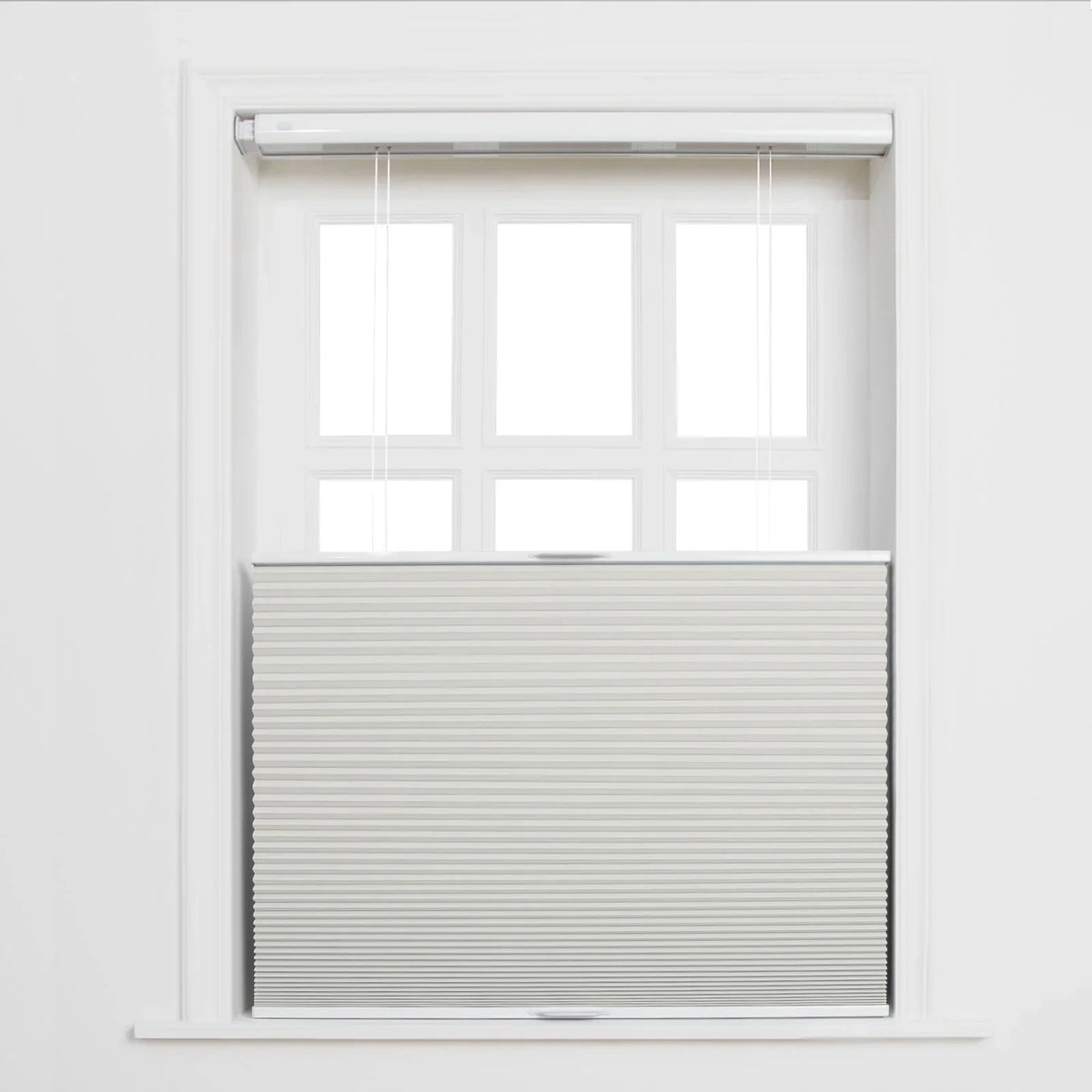 Aura No-Drill Top Down Bottom Up Blockout Cellular Window Blinds Cordless