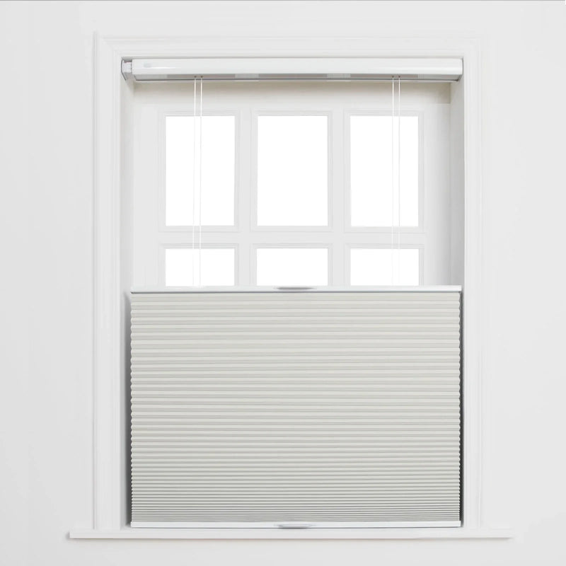 Aura No-Drill Top Down Bottom Up Blockout Cellular Window Blinds Cordless