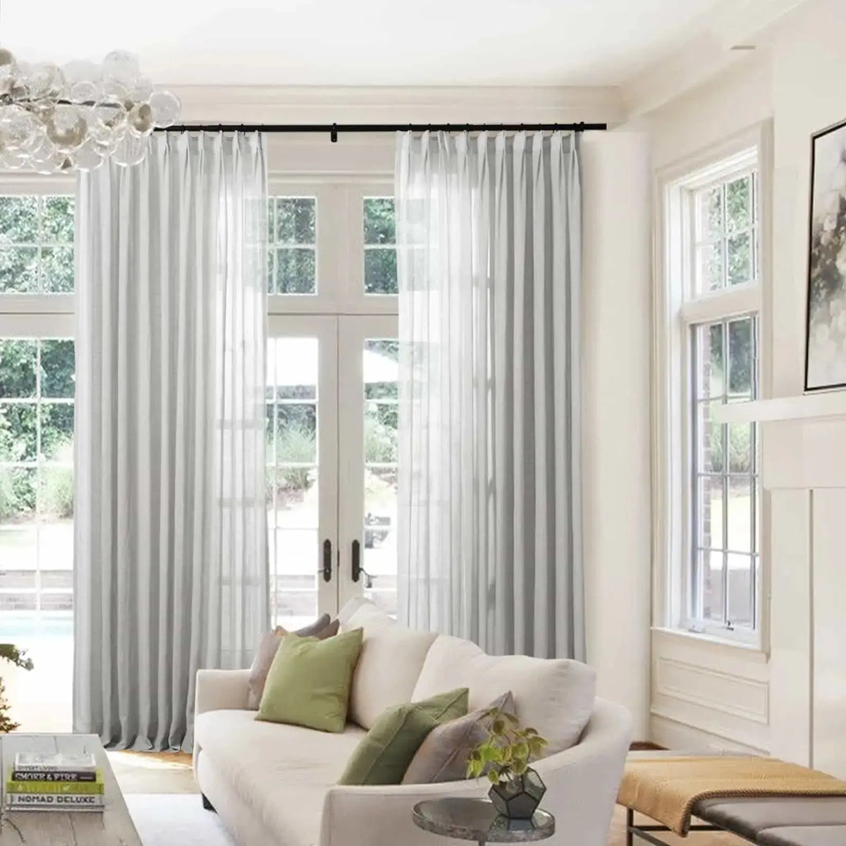 Flynn Airy Lightweight Pleated Sheer Curtain