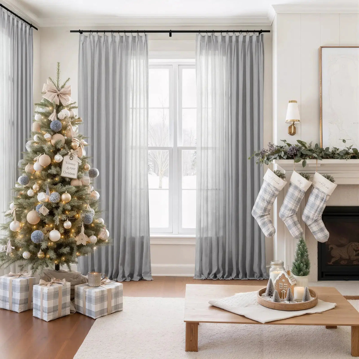 Flynn Airy Lightweight Pleated Sheer Curtain