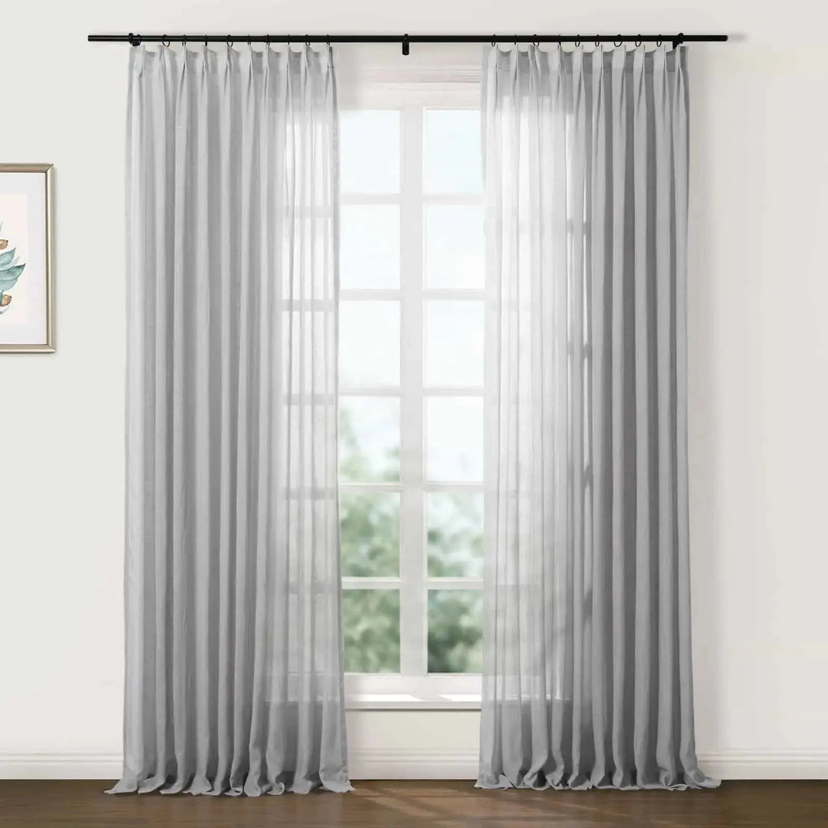 Flynn Airy Lightweight Pleated Sheer Curtain