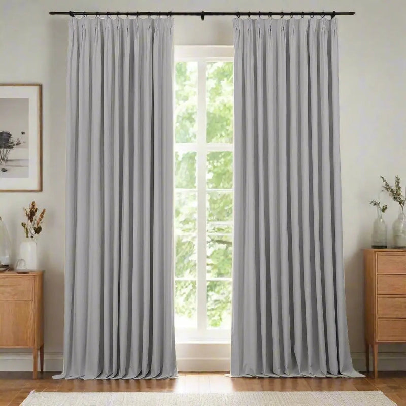 Lila Blockout Pleated Curtains