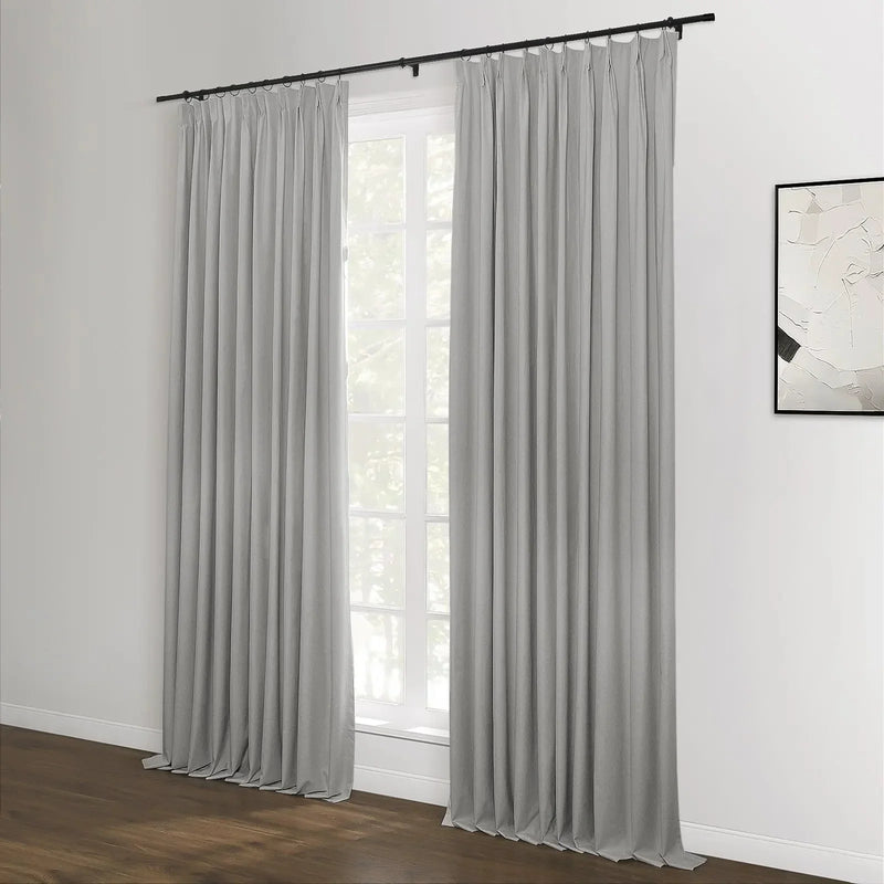 Lila Blockout Pleated Curtains
