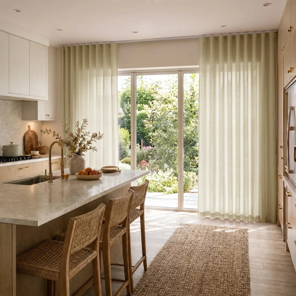 Liz Linen S-fold Curtain with Belt Hook - Lora Track