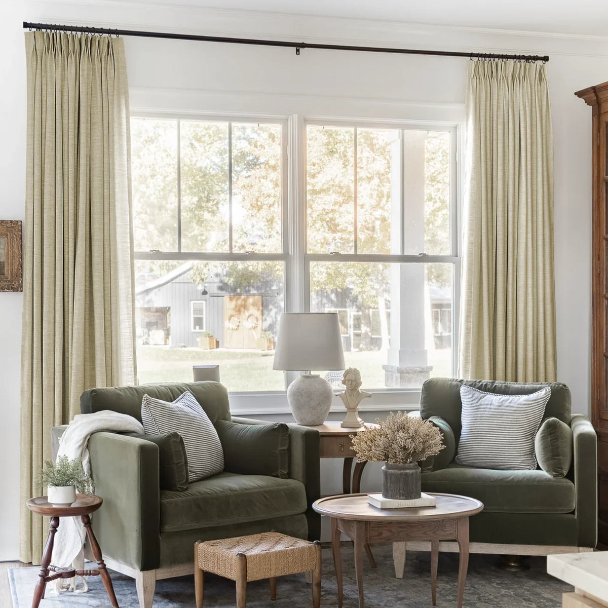 Liz Linen Pleated Curtains