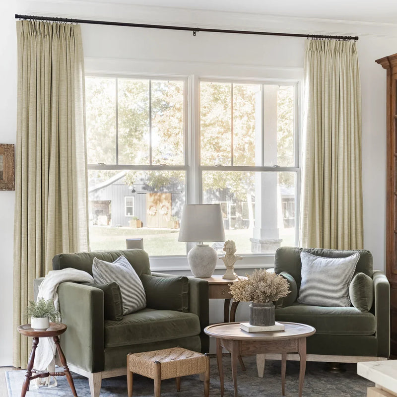 Liz Linen Pleated Curtains