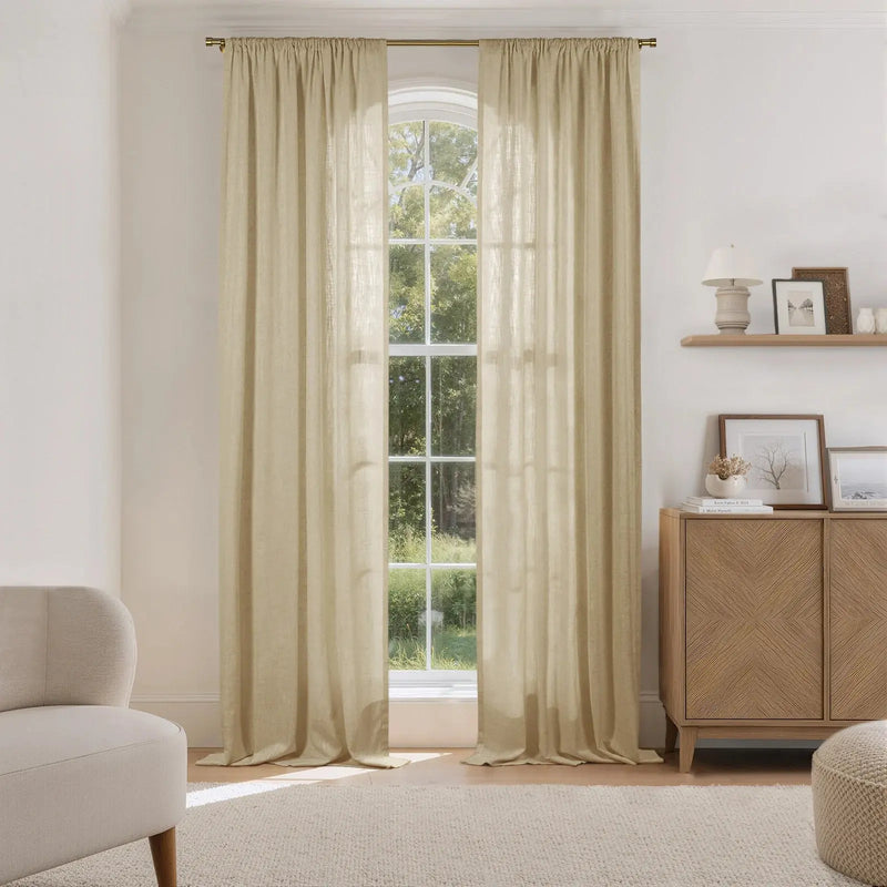 Liz Linen Soft Top Curtains