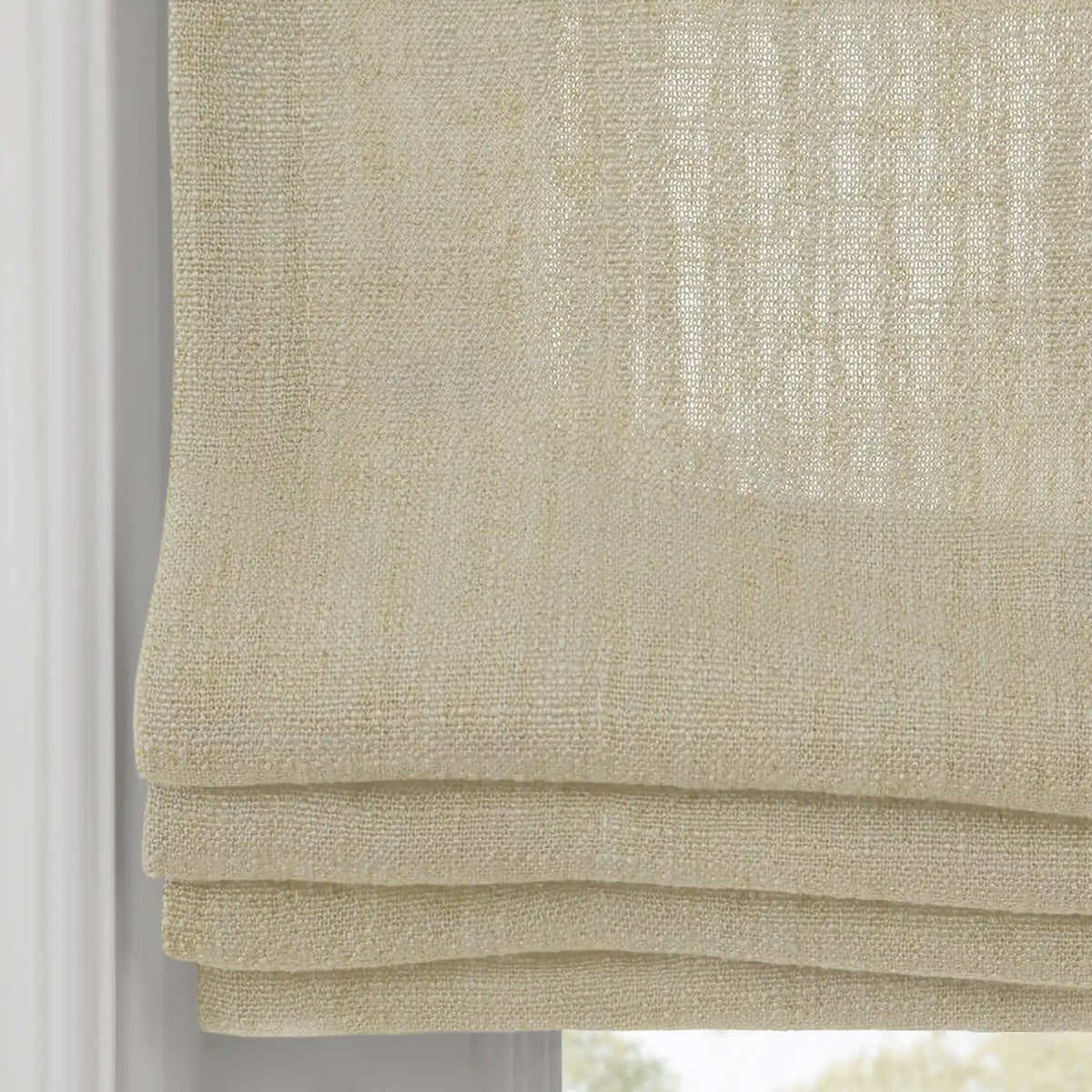 Liz Linen Flat Roman Blind Cord Lift